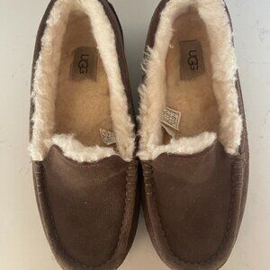 Ugg‎ Ansley Slippers in Espresso, Cozy, Fluffy, Suede Slippers  Size 8